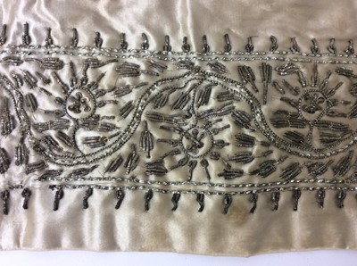 Lot 439 - Fine 18th century metal thread embroidered panel
