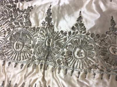 Lot 439 - Fine 18th century metal thread embroidered panel