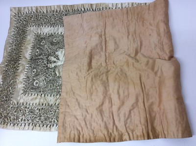 Lot 439 - Fine 18th century metal thread embroidered panel