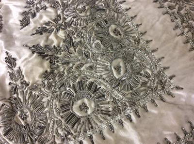 Lot 439 - Fine 18th century metal thread embroidered panel