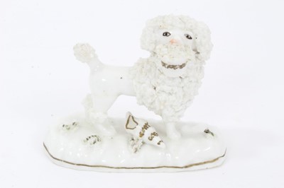 Lot 30 - Staffordshire porcelain poodle, c.1840