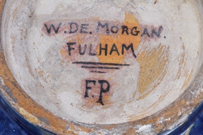 Lot 128 - William de Morgan lustre bowl decorated with flower-head motifs, 1888-1907 blue period