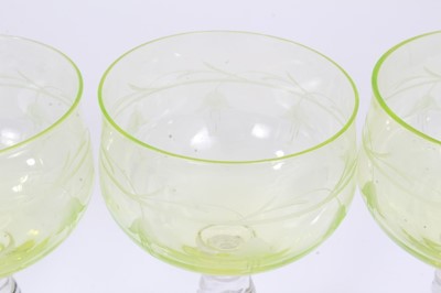 Lot 105 - Collection of green glassware