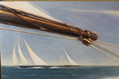 Lot 658 - Oliver Raab oil on canvas, Marine scene