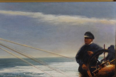 Lot 658 - Oliver Raab oil on canvas, Marine scene