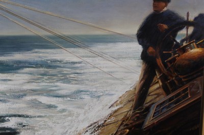 Lot 658 - Oliver Raab oil on canvas, Marine scene