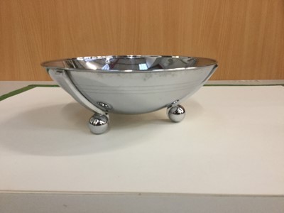 Lot 46 - Art Deco Chromium Plated bowl on three ball feet