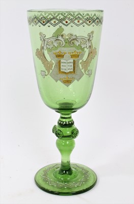 Lot 107 - Oxford University Interest- Drinking Glass with enamelled decoration
