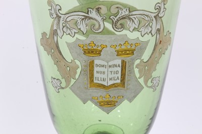 Lot 107 - Oxford University Interest- Drinking Glass with enamelled decoration