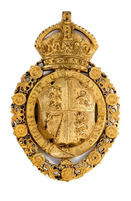 Lot 61 - Rare King George V ormolu Royal Coat of Arms carriage badge