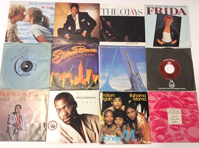 Lot 1054 - Single records including Billy Preston, Supremes, Major Lance, Soul Makers, Delfonics, James Brown, Drifters, Arthur Conley, Aretha Franklin, Detroit Spinners, Stevie Wonder, Jennifer, Chairman of...