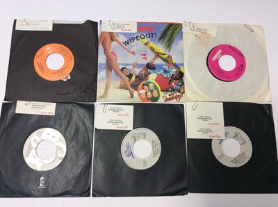 Lot 1057 - Large selection of pre juke box singles (some with title strip paper clipped to sleeves) to include George Michael, Laurie Anderson, Shakin' Stevens, Boy George, Samantha Fox, ABC, Police, Cyndi La...
