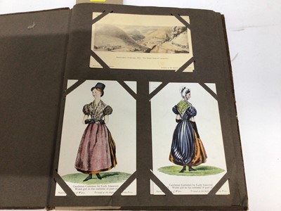 Lot 779 - Early 20th Century Postcard album including Welsh costume, Yachting at West Mersea and other topographical (approximately 74 postcards)