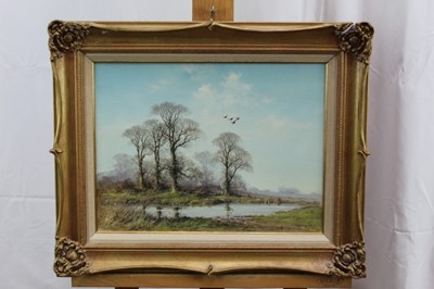 Lot 1054 - John Caesar Smith, oil on canvas, landscape with game birds