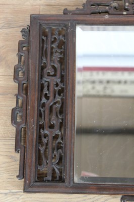 Lot 964 - Early 20th Century Chinese fretwork wall mirror