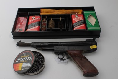 Lot 994 - West German EM - GE, model LP3a,  .22 calibre air pistol together with a tin of pellets