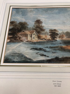 Lot 590 - Manner of John Glover (1767-1849) watercolour - river landscape, in glazed frame