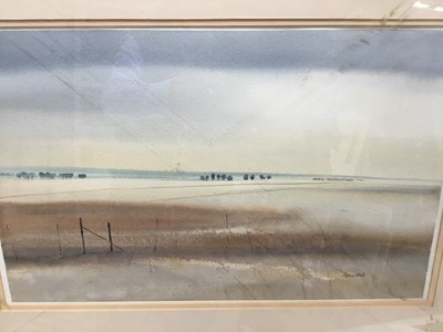 Lot 309 - Peter Hall (b. 1958) watercolour, landscape, together with a lithograph after C. H Lauder RSW