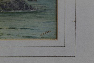 Lot 583 - William Henry Earp (1833-1914) pair watercolours - St Michael’s Mount, signed, in glazed frames