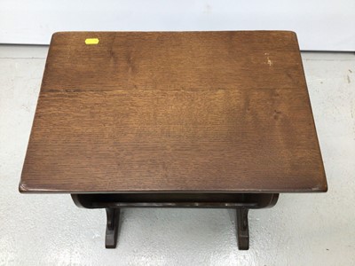 Lot 169 - Oak magazine rack and coffee table