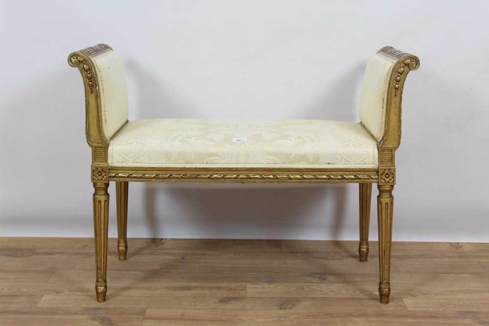 Lot 827 - Louis XV style gilt wood window seat