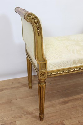 Lot 827 - Louis XV style gilt wood window seat