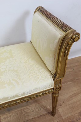 Lot 827 - Louis XV style gilt wood window seat