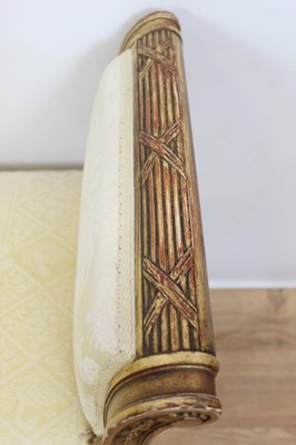 Lot 827 - Louis XV style gilt wood window seat
