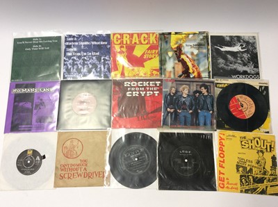 Lot 1059 - Single records by MI5 and The Maze (both featuring Ian Paice and Rod Evans), Crack, Workdogs, No Mans Land, Carnival of Souls, Rocket from the Crypt, GBH, Olympics (demo), Izzy Stradlin and Gaye Br...