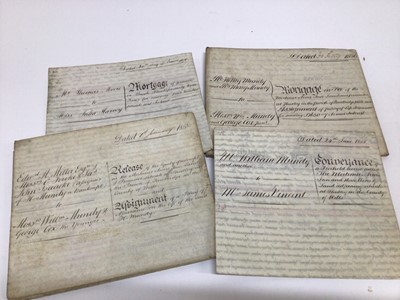 Lot 799 - 19th century Legal Documents relating to The White Horse Inn and the Mortimer Arms,  both in Studley Trowbridge Wiltshire