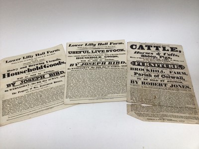 Lot 798 - Group of eight 19th century Auction posters