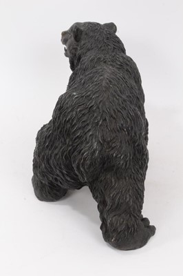 Lot 420 - Antique bronze sculpture of a grizzly bear