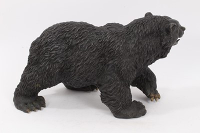 Lot 420 - Antique bronze sculpture of a grizzly bear