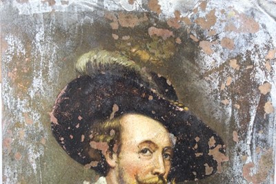 Lot 610 - Early 18th century after Sir Peter Paul Rubens, oil on copper, self portrait, unframed, 24 x 18cm