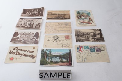 Lot 1294 - Postcards loose in box, including early cards, advertising, Heath Robinson’s Ideal Home, real photographic cards