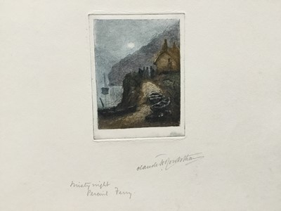 Lot 52 - Claude Hamilton Rowbotham (1864-1949) collection of thirty-eight signed etchings to include views of Falmouth Harbour, St Mawes, Polperro, The Pool of London and other views, together with a waterc...