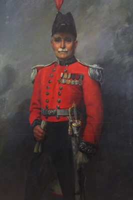 Lot 676 - Hal C Bevan-Petman, R.A. - 1930s full length portrait of Lt Colonel Frank Hilder