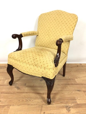 Lot 993 - Late 19th century Georgian style mahogany elbow chair