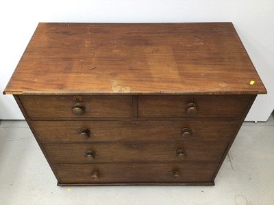 Lot 47 - Victorian mahogany  chest of two short and three long drawers