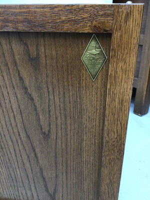 Lot 83 - Old charm oak linen fold dispaly cabinet