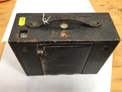 Lot 722 - Eastman Kodak Co. box camera, another camera and group of mixed pictures