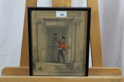 Lot 592 - Group of mostly 19th century engravings and prints to include portraits after Reynolds, views of London and others, each framed and glazed (15) 
Provenance: Removed from Dalethorpe, Dedham