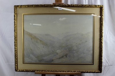 Lot 132 - Watercolour of River Herault France, in good carved gilt frame