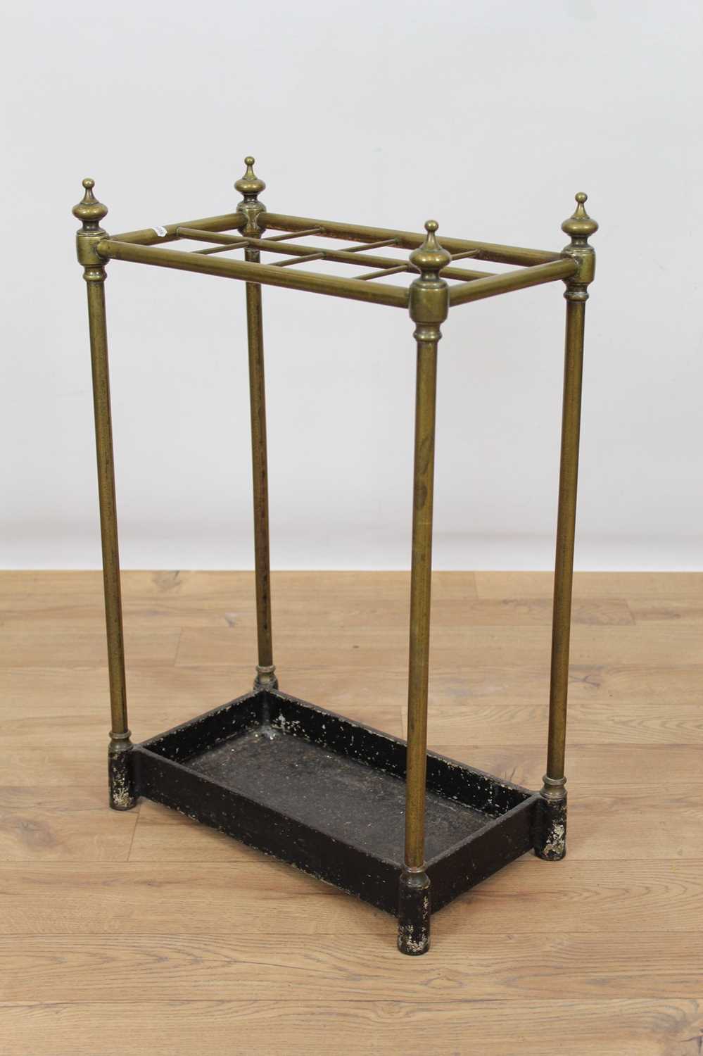 Lot 895 - Victorian brass stick stand