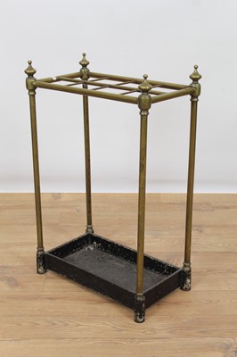 Lot 895 - Victorian brass stick stand