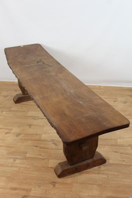 Lot 975 - Good bespoke made oak refractory table