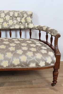 Lot 968 - Edwardian salon suite comprising sofa and a pair of tub chairs