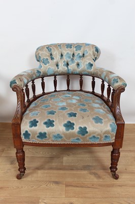 Lot 968 - Edwardian salon suite comprising sofa and a pair of tub chairs