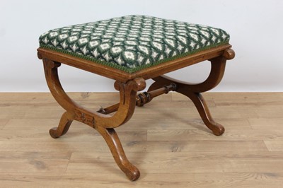 Lot 973 - Regency rosewood X-frame stool