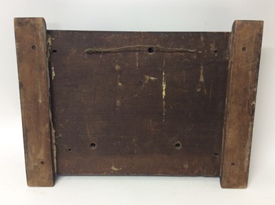 Lot 992 - Victorian servants' bell box with verre églomisé panel in rectangular wooden case, approximately 36cm x 48.5cm